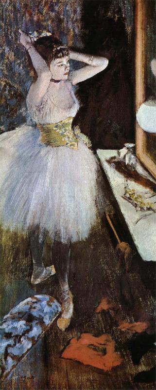Edgar Degas The actress in the tiring room Sweden oil painting art